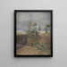 Sonnenblumen an einem Strand - Thorvald Niss — gerahmtes Bild an der Wand