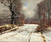 Winterlandschaft mit Wäldern bei Hillerd - Thorvald Niss — Ansicht des Kunstwerks