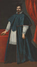 Portrait eines Prälaten in Chormantel - Tiberio Tinelli — Ansicht des Kunstwerks