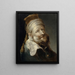 Orientalisches Gemälde mit Turban und Fez mit zwei Pompons - Tiberius Dominikus Wocher — gerahmtes Bild an der Wand