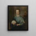 Portrait eines Jungen in Blau - Tilly Kettle — gerahmtes Bild an der Wand