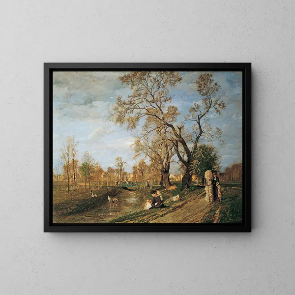 Frühling im Prater - Tina Blau — gerahmtes Bild an der Wand