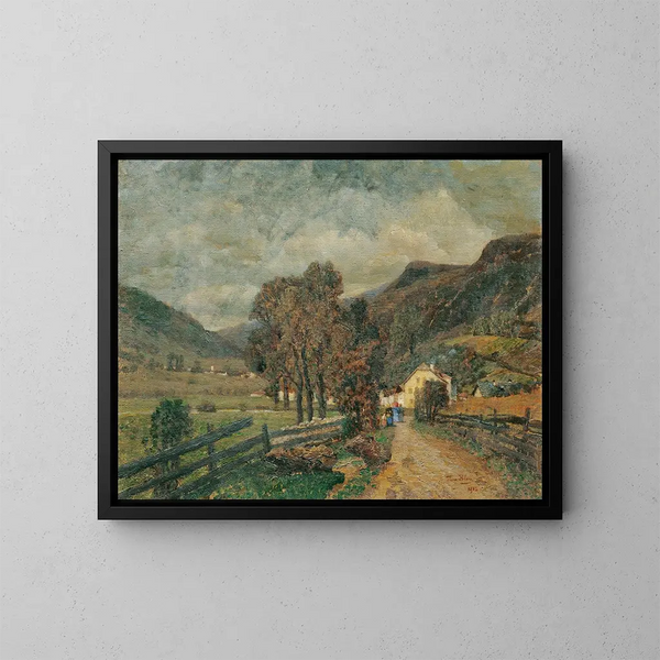 Oetz 1901 - Tina Blau — gerahmtes Bild an der Wand