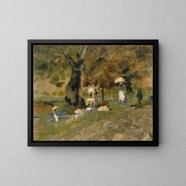 Sommertag im Prater - Tina Blau — gerahmtes Bild an der Wand