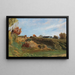 Sommerlandschaft in Dachau - Tina Blau — gerahmtes Bild an der Wand