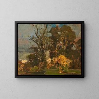 Prairie forestière en automne - Tina Blau — gerahmtes Bild an der Wand
