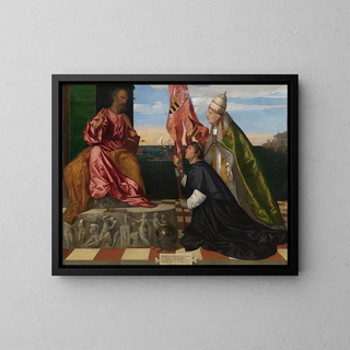 Titian - Pope Alexander VI Presenting Bishop Jacopo Pesaro to Saint Peter.webp