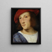 Portrait eines jungen Mannes - Titian — gerahmtes Bild an der Wand