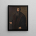 Portrait des Kaufmanns und Sammlers aus Nürnberg Willibald Imhoff der Ältere 1519-1580 - Titian — gerahmtes Bild an der Wand