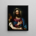 Die Versuchung Christi - Titien — gerahmtes Bild an der Wand