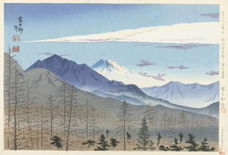 Tokuriki Tomikichir - Vergezicht op de berg Fuji vanaf het station Kiyosato in Nagano.webp