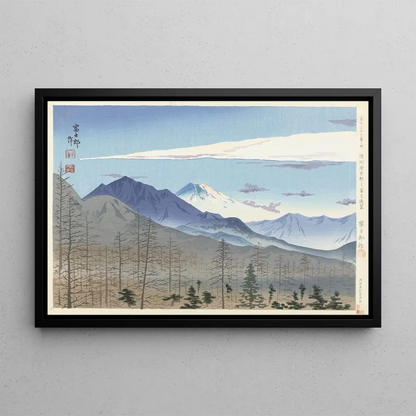 Tokuriki Tomikichir - Vergezicht op de berg Fuji vanaf het station Kiyosato in Nagano.webp