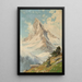 Blick auf das Matterhorn - Toni Haller — gerahmtes Bild an der Wand