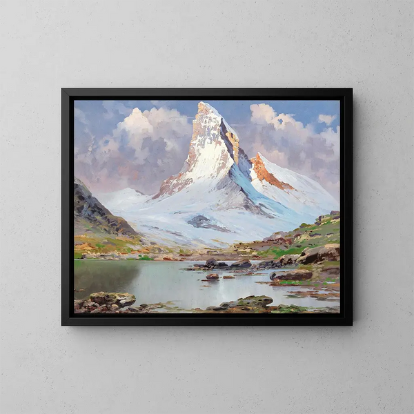 Vue du Cervin - Toni Haller — gerahmtes Bild an der Wand