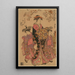 Erster Pflicht von Hiinagata Wakana Hiinagata Wakana no Hatsumoy - Torii Kiyonaga — gerahmtes Bild an der Wand