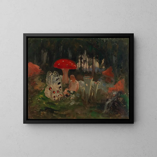 Torsten Wasastjerna - The Princess and a Butterfly Underneath a Fly Agaric.webp