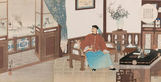 Toshikata Mizuno - Admiral Ding Ruchang of the Chinese Beiyang Fleet Totally Destroyed at Weihaiwei Commits Suicide at His Official Residence.webp
