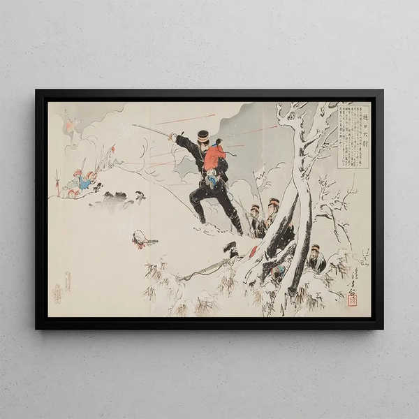 Kapitän Higuchi - Toshikata Mizuno — gerahmtes Bild an der Wand