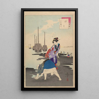 Toshikata Mizuno - Noblewomen of the Tokugawa Period Thirtysix Beauties Sanjuroko kasensoro Pl12.webp