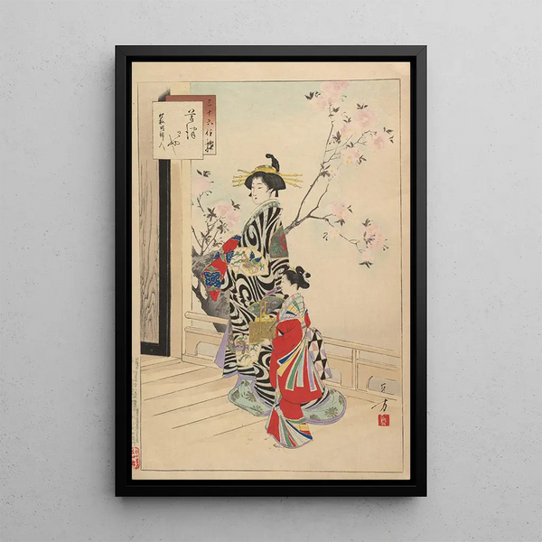 Toshikata Mizuno - Noblewomen of the Tokugawa Period Thirtysix Beauties Sanjuroko kasensoro Pl28.webp