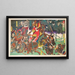 Estampe japonaise - Toyohara Kunichika — gerahmtes Bild an der Wand