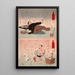 Ein Beamter eine Schwiegermutter - Tsukioka Yoshitoshi — gerahmtes Bild an der Wand