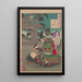 Mond von Chikubushima - Tsukioka Yoshitoshi — gerahmtes Bild an der Wand