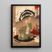 Danj Matsunaga Hisahide vor seinem Selbstmord - Tsukioka Yoshitoshi — gerahmtes Bild an der Wand