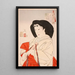 Eleganter Kunstdruck Eine Dame des kaiserlichen Hofes zur Zeit Kywa 1801-1803 - Tsukioka Yoshitoshi — gerahmtes Bild an der Wand