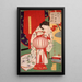 Feuer im Lampenschirm - Tsukioka Yoshitoshi — gerahmtes Bild an der Wand