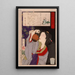 Geisha trinkend aus einem Sake-Kessel um 2:00 Uhr - Tsukioka Yoshitoshi — gerahmtes Bild an der Wand