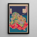 Lune de nuit brumeuse Oboroyo no tsuki - Tsukioka Yoshitoshi — gerahmtes Bild an der Wand