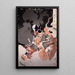 I No Hayata tue le Nue im kaiserlichen Palast - Tsukioka Yoshitoshi — gerahmtes Bild an der Wand