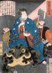 Jiraiya reitend auf einem Frosch - Tsukioka Yoshitoshi — gerahmtes Bild an der Wand