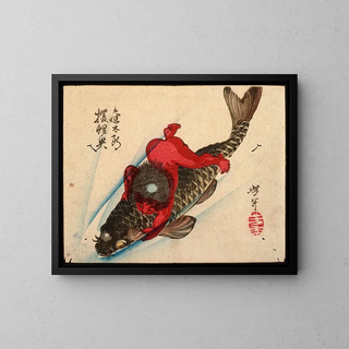 Tsukioka Yoshitoshi - Kintar Captures the Carp.webp