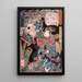Kiso Komawakamaru Yoshinaka conquérant le Tengu - Tsukioka Yoshitoshi — gerahmtes Bild an der Wand