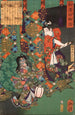 Kusunoki Tamonmaru Masayuki, der einen Geisterfuchs überrascht - Tsukioka Yoshitoshi — Ansicht des Kunstwerks