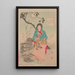 Dame Chiyo und den zerbrochenen Wassereimer - Tsukioka Yoshitoshi — gerahmtes Bild an der Wand