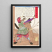Minamoto no Tametomo mit Bogen - Tsukioka Yoshitoshi — gerahmtes Bild an der Wand