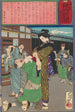 Miyamoto Hanako, die einen Betrunkenen ausschimpft - Tsukioka Yoshitoshi — Ansicht des Kunstwerks