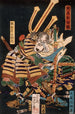 Musashib Benkei kämpfender Nenoi Yata - Tsukioka Yoshitoshi — Ansicht des Kunstwerks