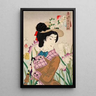 Tsukioka Yoshitoshi - Preparing to Take a Stroll The Wife of a Nobleman of the Meiji Period.webp