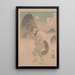 Lesung im Mondlicht - Tsukioka Yoshitoshi — gerahmtes Bild an der Wand
