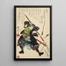 Ronin oder herrenloser Samurai, der Pfeile abwehrt - Tsukioka Yoshitoshi — gerahmtes Bild an der Wand