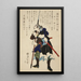 Ronin oder herrenloser Samurai mit grimmigem Ausdruck - Tsukioka Yoshitoshi — gerahmtes Bild an der Wand