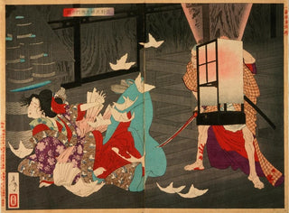 Tsukioka Yoshitoshi - Sano Jirzaemon Murdering a Courtesan.webp
