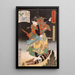Senkanja Ushiwakasabur Yoshitora, der auf einer Feder reitet - Tsukioka Yoshitoshi — gerahmtes Bild an der Wand
