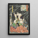 Shgun Tar Taira Yoshikado entwaffnend zwei Gobelins - Tsukioka Yoshitoshi — gerahmtes Bild an der Wand