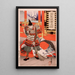 Shinchnagon Taira no Tomomori balayant le pont - Tsukioka Yoshitoshi — gerahmtes Bild an der Wand