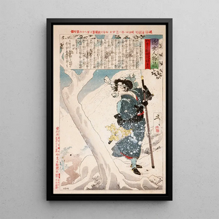 Tsukioka Yoshitoshi - Takeda Kunsais Mistress Tokiko in the Snow.webp